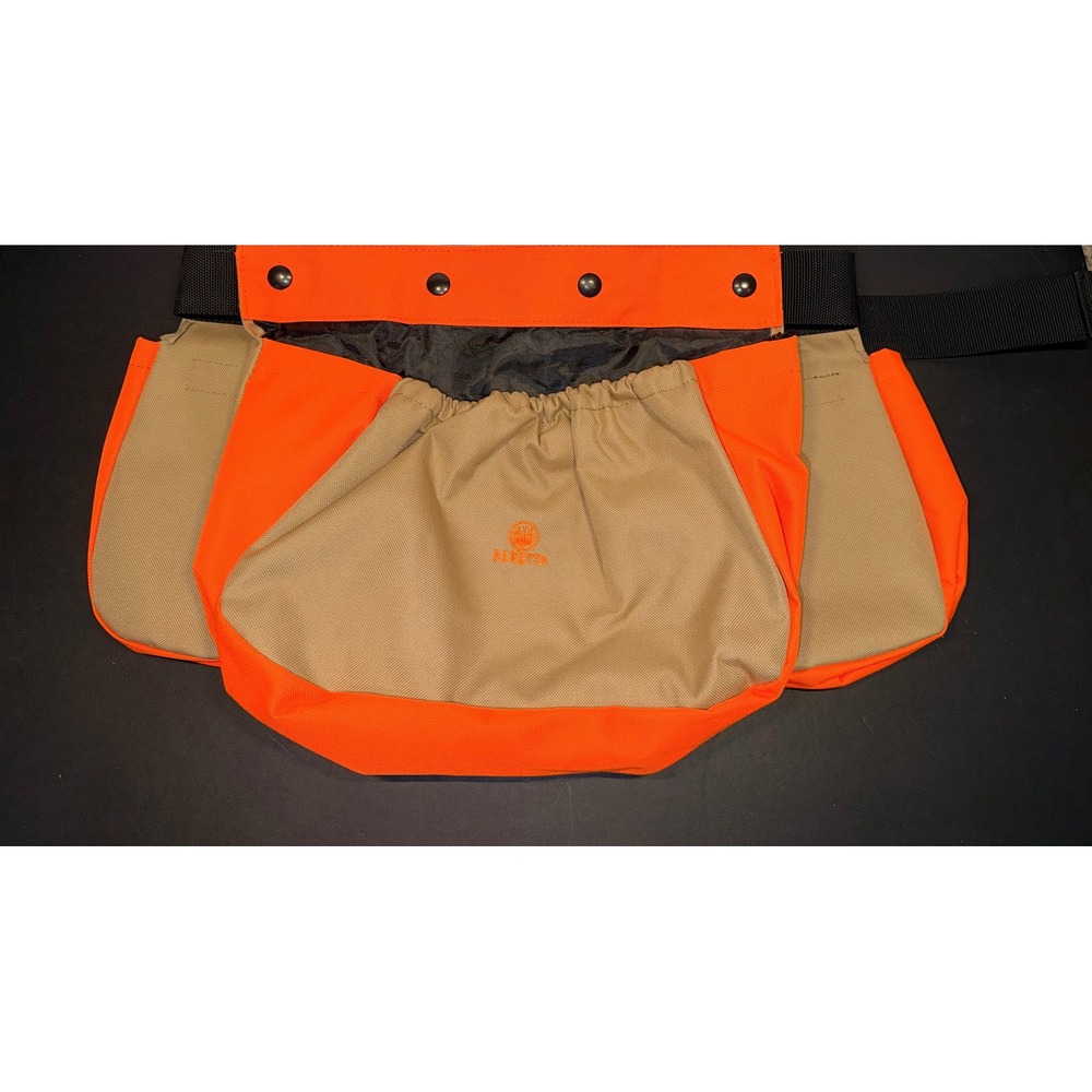 Beretta Upland Hunting Belt Caddy Blaze Orange Tan Game Bag Shell Pouches
